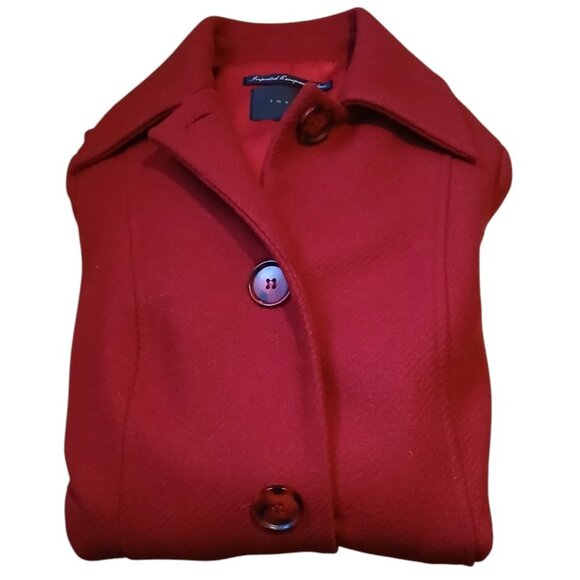 TOBIAS Cranberry Red Wool Blend Peacoat EU 4/US XS - EUC - Picture 4 of 8